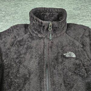 The North Face Sherpa Fleece Jacket Black Women's Medium Collared Full Zip